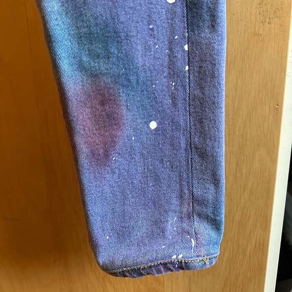 Off White Denim Virgil Abloh Paint Spray Splatter Skinny Jeans - Picture 6 of 13